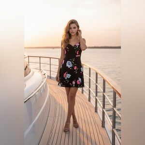 Old Navy, spaghetti straps floral dress size small